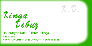 kinga dibuz business card